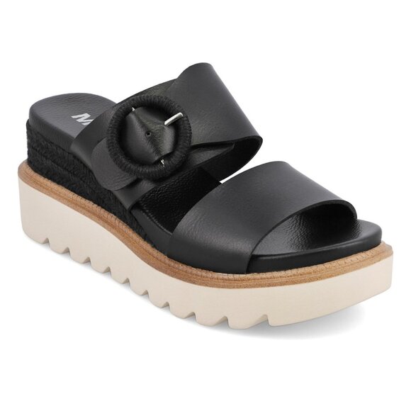 NWT MIA Women's Orla Slip-On Wedge Sandals Black - Picture 7 of 7